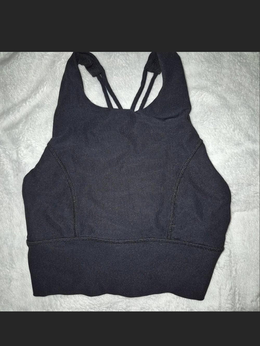 Kyodan Black High-Neck Strappy Sports Bra